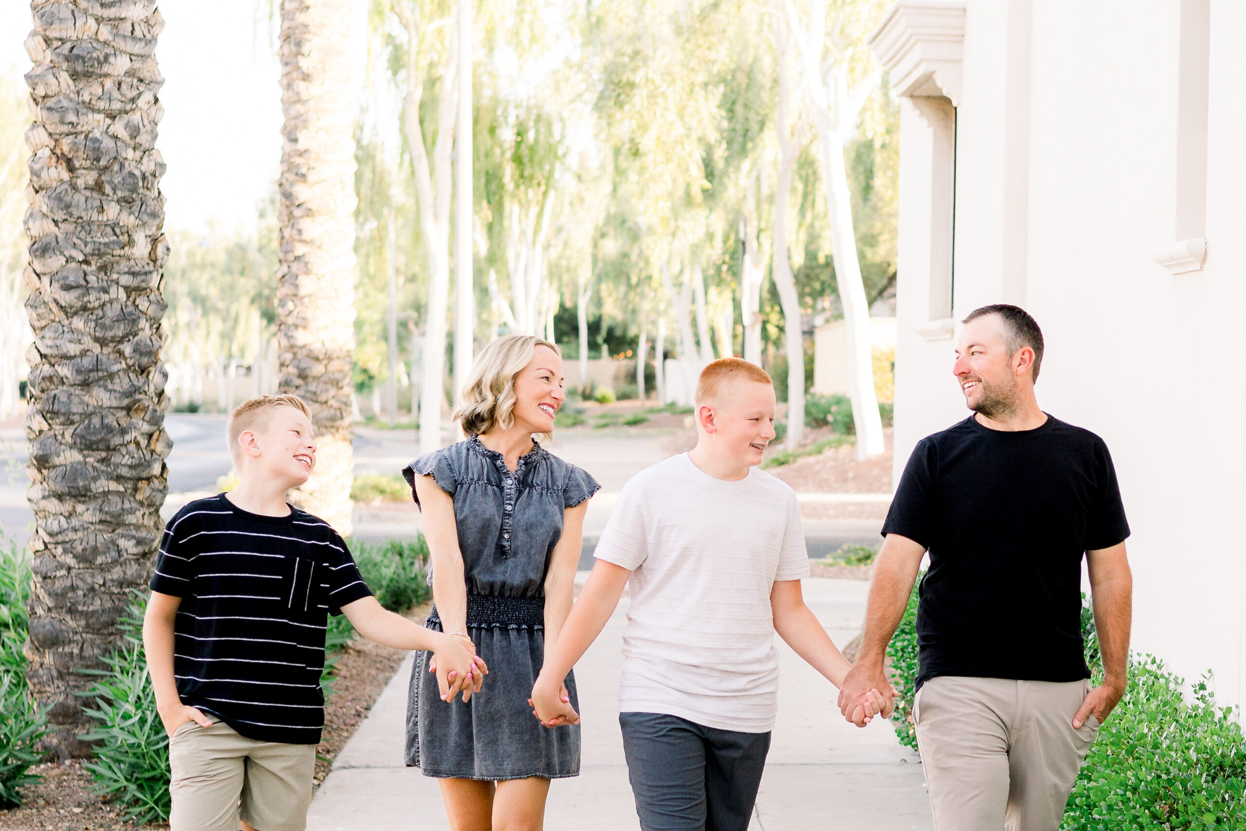 Family of four at photography session in Verrado.