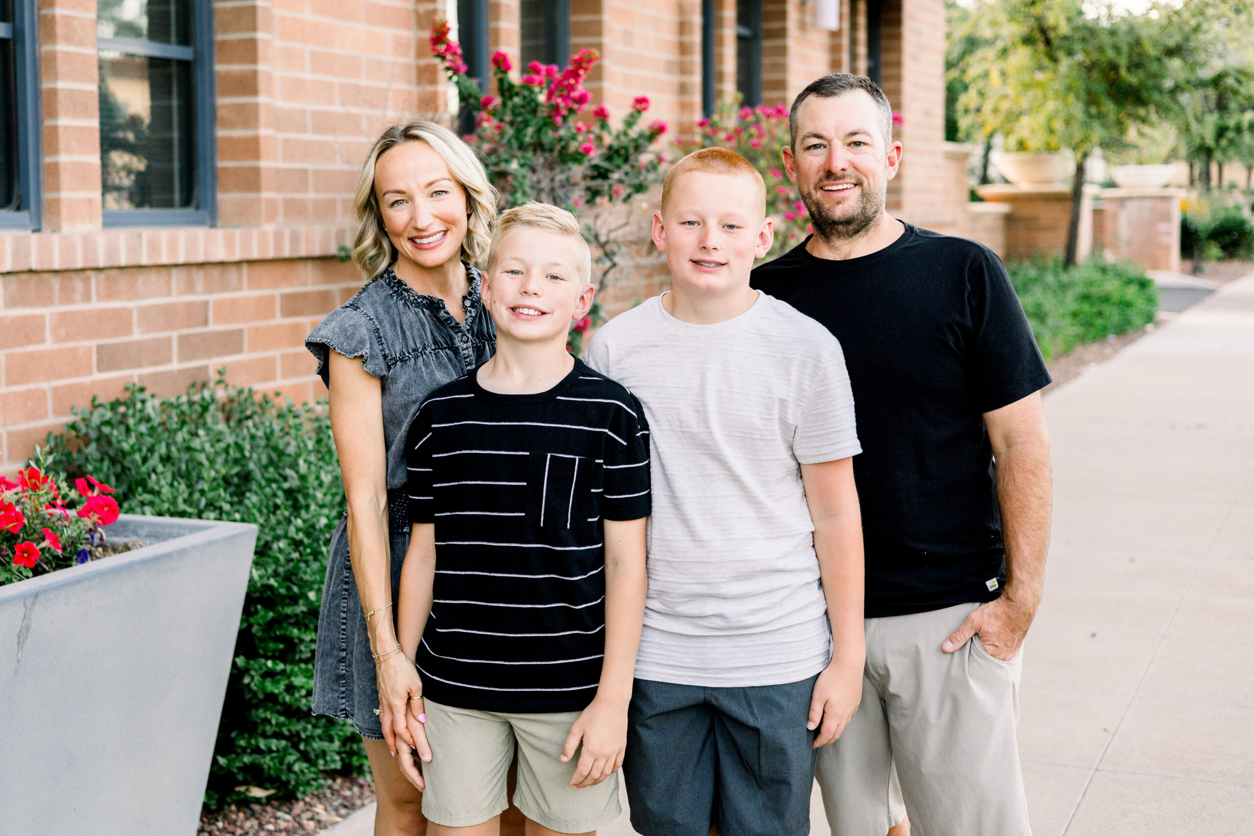 Family of four in Verrado, AZ.